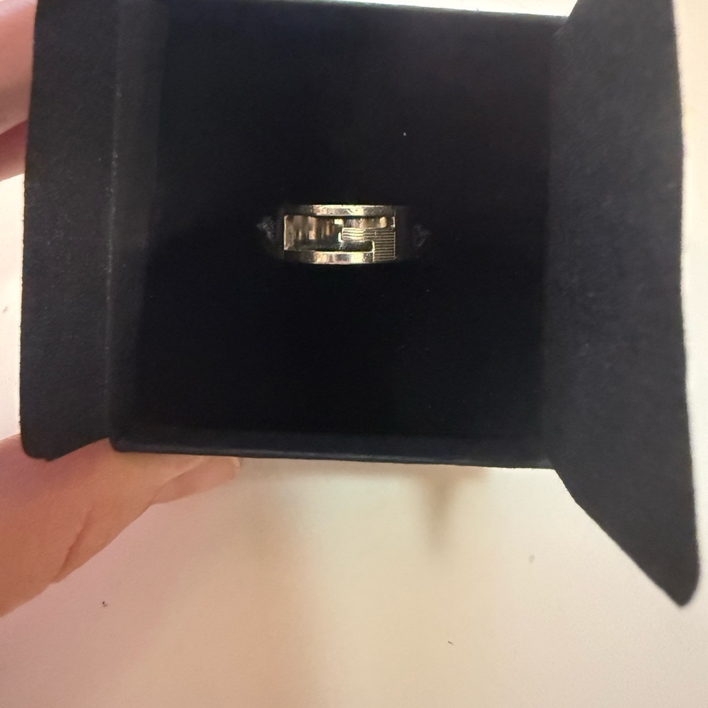 Gucci G Logo Band Ring Sterling Silver 925 Size 13 US 6 1/2